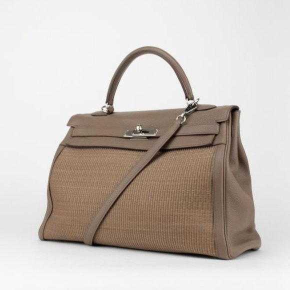 SOLD Hermes Crinoline Etoupe Kelly 35 - Picture 3 of 9